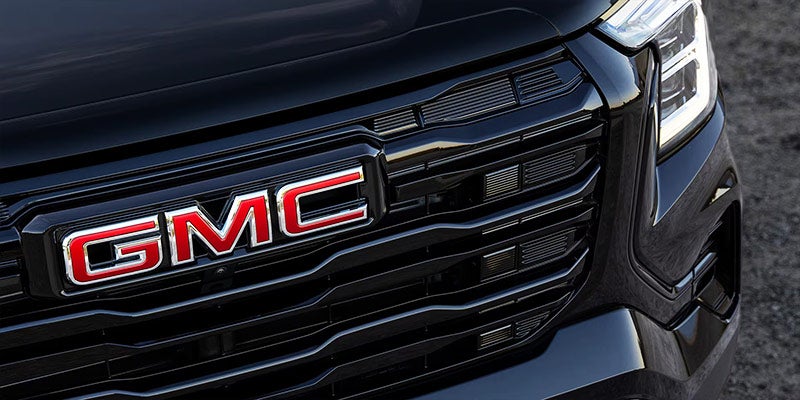 Signature GMC front grille on the 2026 GMC Terrain highlighting its bold styling