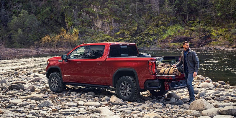 2026 GMC Sierra 1500 demonstrating off-road capability and available trim options